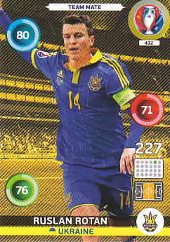 Ruslan Rotan Ukraine Panini UEFA EURO 2016 #432